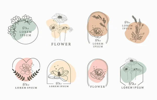 Beauty Occult Collection Geometric Flower Vector Illustration Icon Sticker Printable — Stock Vector