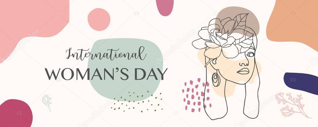 Collection of woman background set with color.Editable vector illustration for website, invitation,postcard and sticker