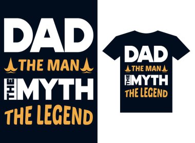 Babalar Günü Typography tişört tasarımı