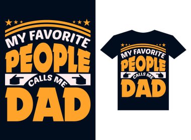 Babalar Günü Typographic t-shirt tasarımı