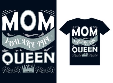 Tipografik T-shirt tasarımı Anneler Günü