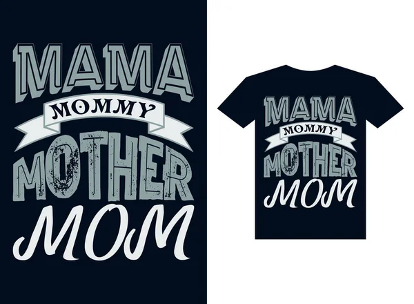 母の日タイポグラフィTシャツデザインコンセプト — ストックベクタ