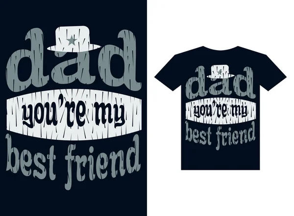 Joyeuse Fête Des Pères Typographie Shirt Design Vecteur — Image vectorielle