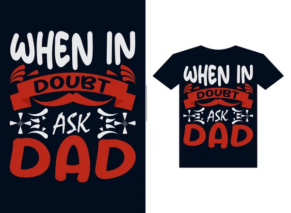 Typography Shirt Design Father Day — Stock Vector