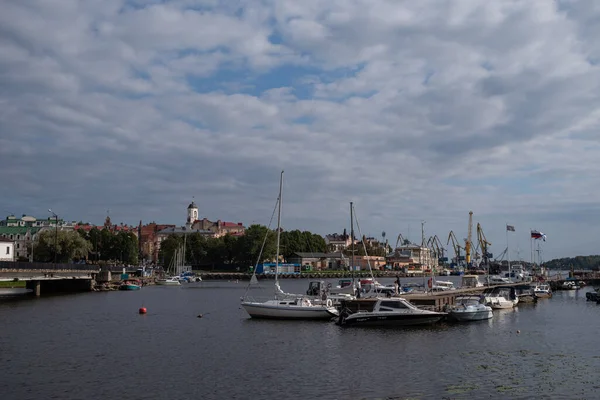 Vyborg Rusko Srpna 2021 Jižní Přístav Část Finského Zálivu Městě — Stock fotografie