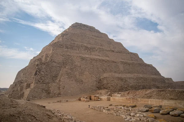 Passo Pirâmide Djoser Saqqara Arqueológico Permanecer Necrópole Saqqara Egito — Fotografia de Stock