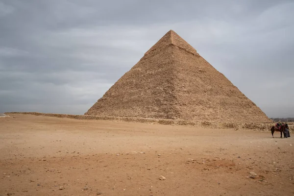 Pirâmide Khafre Também Conhecida Como Khafra Khefren Chephren Segunda Maior — Fotografia de Stock