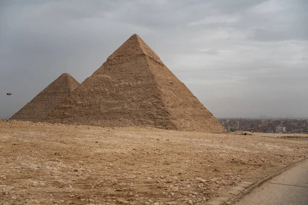 Pirâmide Khafre Também Conhecida Como Khafra Khefren Chephren Segunda Maior — Fotografia de Stock