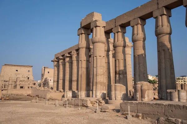 Colunata Processional Amenófis Iii Templo Luxor Antiga Tebas Luxor Egito — Fotografia de Stock