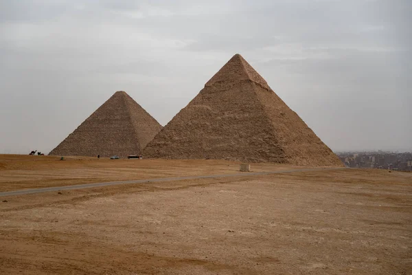 Pirâmide Khafre Também Conhecida Como Khafra Khefren Chephren Segunda Maior — Fotografia de Stock