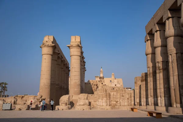 Colunata Processional Amenófis Iii Templo Luxor Antiga Tebas Luxor Egito — Fotografia de Stock