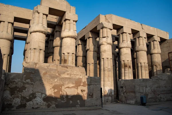 Kolumny Sali Hipostylu Amenhotep Iii Luxor Temple Starożytne Teby Luxor — Zdjęcie stockowe