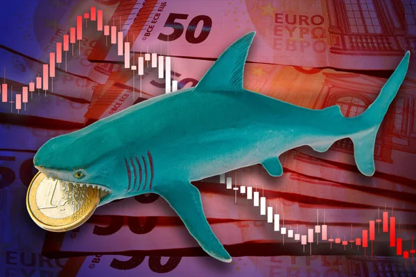 Avrupa 'daki enflasyon kavramı ve Avrupa para birimi krizi ve borsa grafiği düştü. Euro 'nun değerini düşürme.