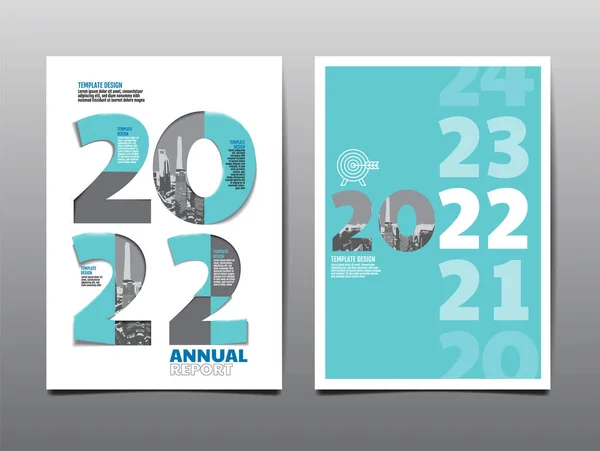 Annual Report 2022 Future Business Template Layout Design Cover Book — стоковый вектор