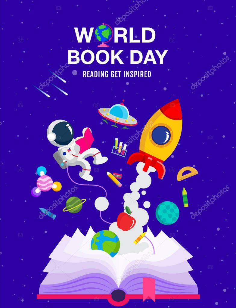 World book day, reading Imaginatio