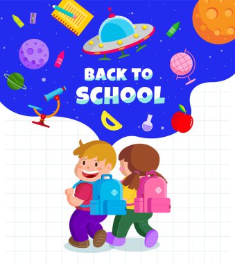 Okula dönüş, Çocuk Günü, tasarım afişi