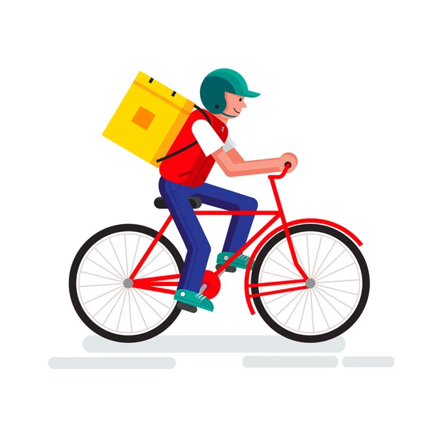 在线交付服务概念 Bicycl — 图库矢量图片