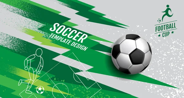 Fußball Template Design Fußball Banner Sport Layout Design Vektorillustration — Stockvektor