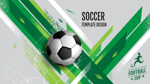 Fußball Template Design Fußball Banner Sport Layout Design Vektorillustration — Stockvektor
