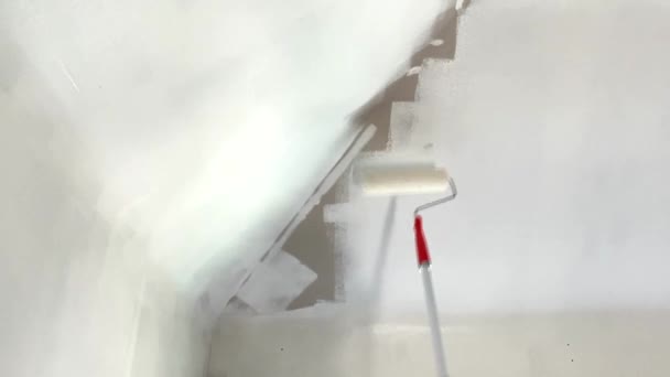 Painting Walls White Paint Paint Roller Room Renovations House High — Video