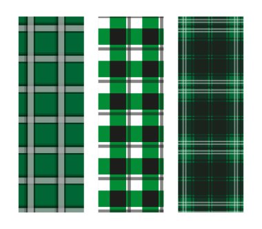 Tasarım projeniz ya da fanila gömlek tasarımınız için yeşil renkli kusursuz bir tartan deseni.