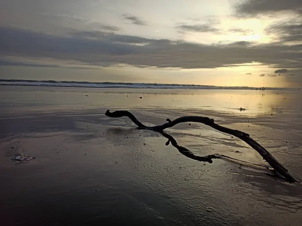 Zonsondergang Het Strand — Stockfoto