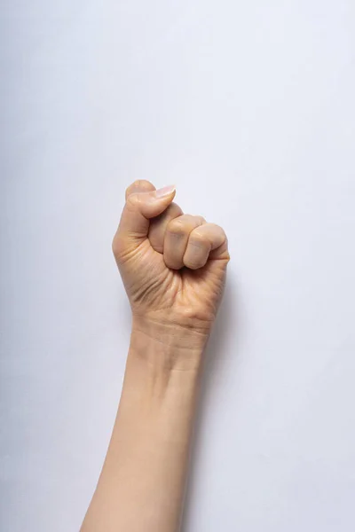 Gestures Hands White Background — Stock Photo, Image
