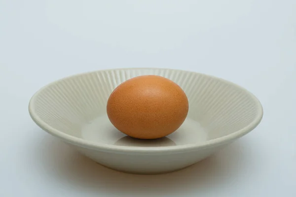 Huevos Crudos Frescos Bol Concepto — Foto de Stock