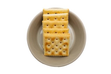 Lezzetli kraker kurabiyeleri kasede