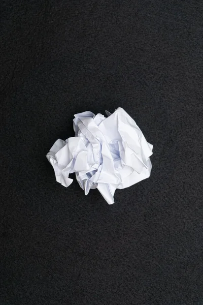 Mess Crumpled Paper Trash Black Background — Stockfoto