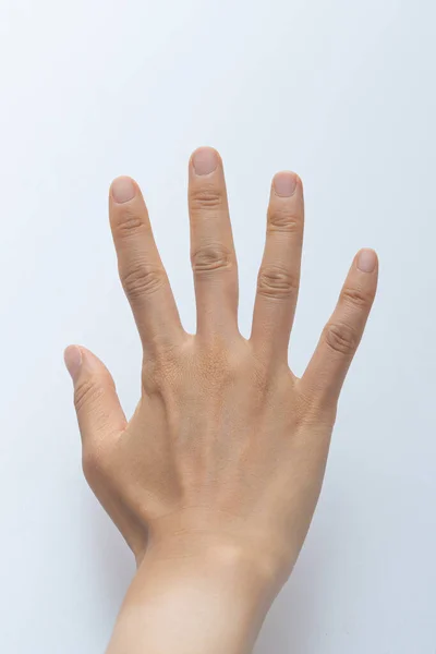 Finger Gestures Various Actions White Background — Stockfoto