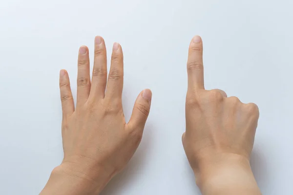 Finger Gestures Various Actions White Background — Fotografia de Stock
