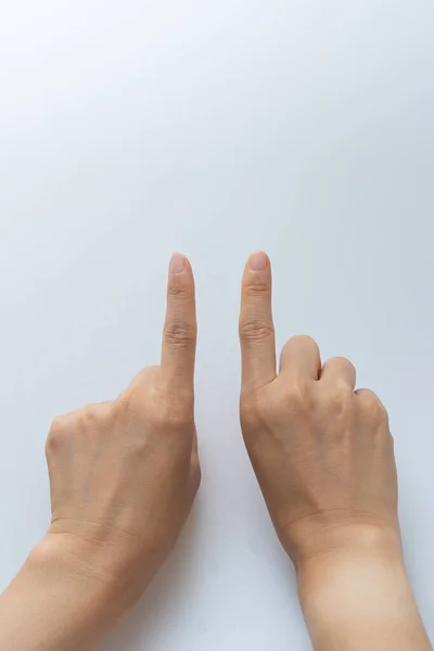 Finger Gestures Various Actions White Background — 스톡 사진