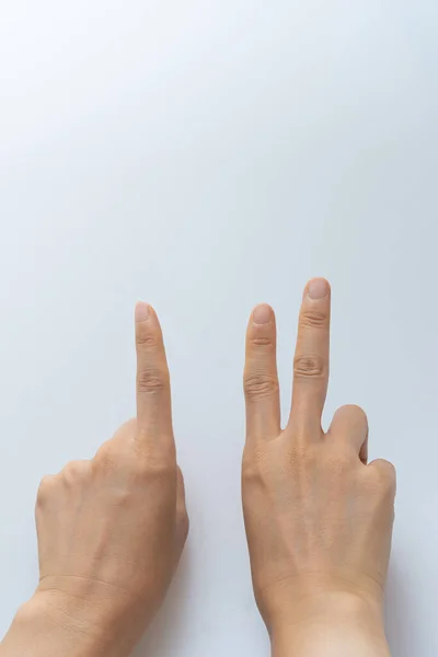 Finger Gestures Various Actions White Background — Φωτογραφία Αρχείου