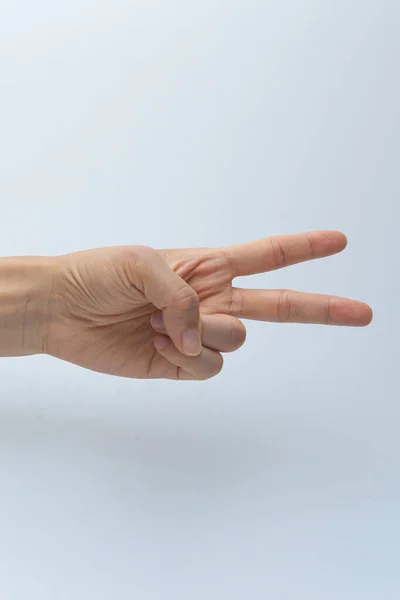 Finger Gestures Various Actions White Background — Zdjęcie stockowe