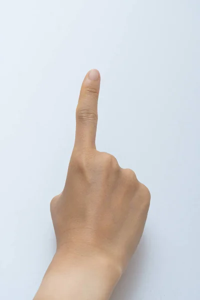 Finger Gestures Various Actions White Background — Stock fotografie