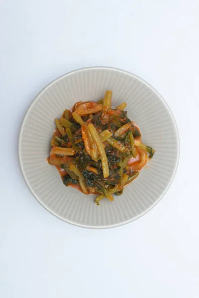 Delicious looking radish kimchi in a bowl