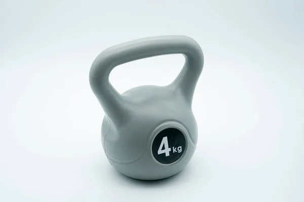 Concetto Palestra Domestica Con Kettlebells Manubri — Foto Stock