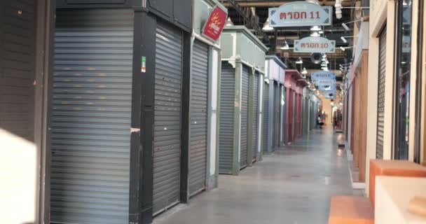 コロナウイルスによる店舗フロント閉鎖流行 経済的低迷 流行による店舗閉鎖 — ストック動画