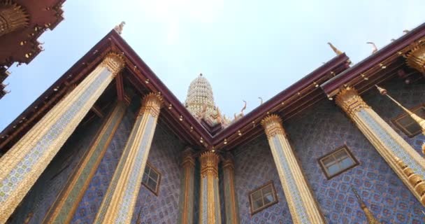 Wat Phra Kaew Изумрудного Будды Храм Туристической Знаменитой Достопримечательностью Которые — стоковое видео