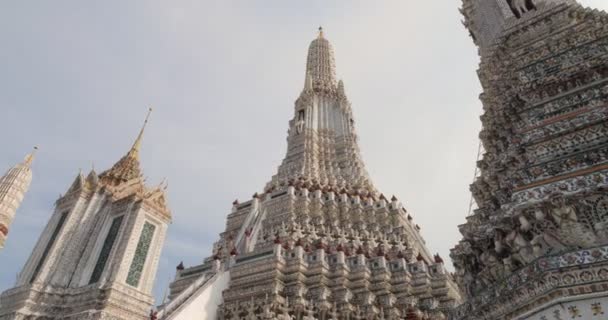 Wat Arun Ratchawararam Ratchawaramahawihan Eller Wat Arun Ett Buddistiskt Tempel — Stockvideo