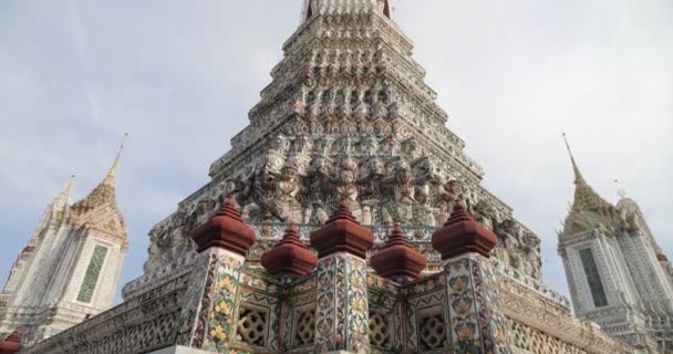 Wat Arun Ratchawararam Ratchawaramahawihan Wat Arun Templo Budista Bangkok Tailandia — Vídeos de Stock