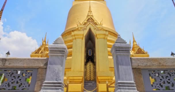 Pagode Wat Phra Kaew Templo Buda Esmeralda Marco Turístico Famoso — Vídeo de Stock