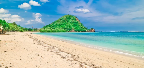 Красота Пляжа Мандалика Острове Ломбок Индонезия Пляж Мандалика Является Одним — стоковое фото