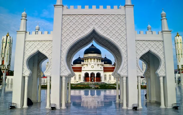 Прекрасное Утро Большой Мечети Байтуррахман Ачех Индонезия Мечеть Байтурахман Является — стоковое фото