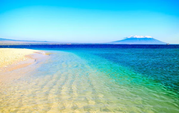 Vista Panorámica Playa Del Paraíso Tropical Isla Tabuhan Banyuwangi Java — Foto de Stock