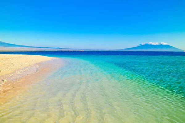 Vista Panorámica Playa Del Paraíso Tropical Isla Tabuhan Banyuwangi Java — Foto de Stock