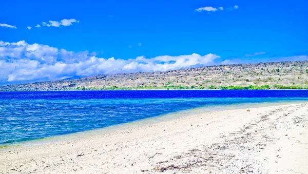 Vista Panorámica Playa Del Paraíso Tropical Isla Tabuhan Banyuwangi Java — Foto de Stock