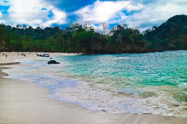 Manzaralı Tropik Cennet Sahili, Menjangan Adası, Bali, Endonezya Menjangan Adası, Bali 'de bir cennet.