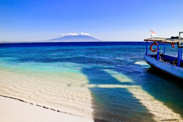 Vista Panorámica Playa Del Paraíso Tropical Isla Menjangan Bali Indonesia — Foto de Stock